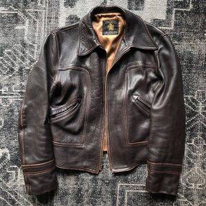 Golden Bear Vintage Leather Jacket Coat